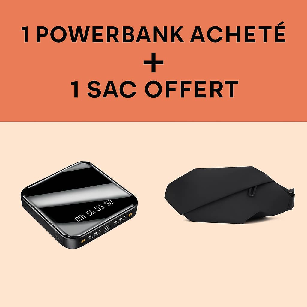 Sacoche Multifonction Premium + Mini Power Bank 20 000 mAh