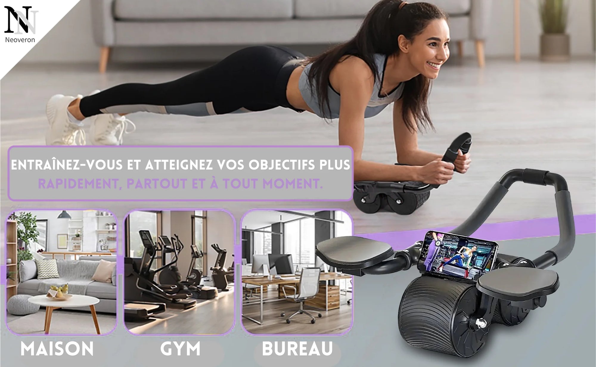 Roue Abdominale Ultra-Performante. Sculptez votre Silhouette Facilement !